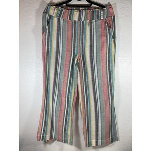 Kiss & Coy Linen Cotton Beach Pants Woman Large